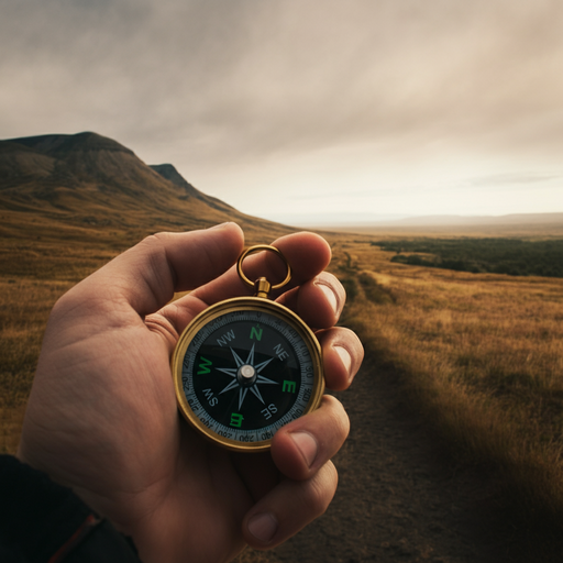 A Compass Points Towards Adventure