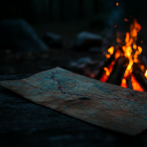 Uncharted Territory Awaits: A Map by the Fire