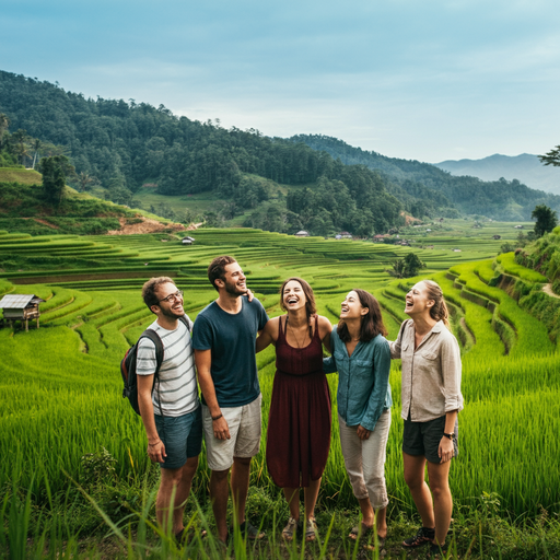 Friends, Mountains, and Rice Paddies: A Journey Filled with Joy