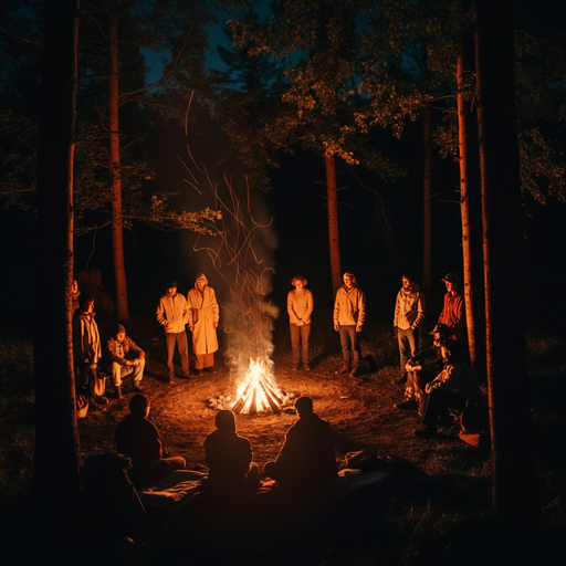 Campfire Glow: Tranquility in the Forest