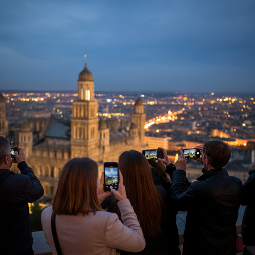 Nighttime Cityscape: A Moment of Shared Wonder