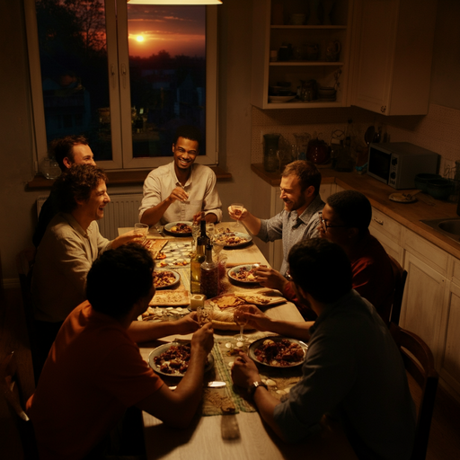 Laughter and Light: Friends Gather for a Warm Dinner