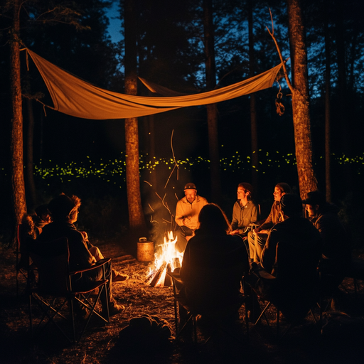 Campfire Magic Under a Starry Sky