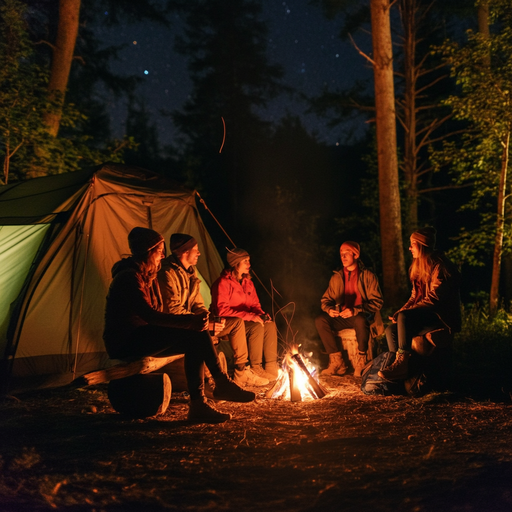 Campfire Tales Under a Starry Sky