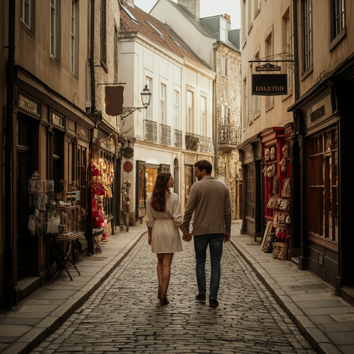 A Romantic Stroll Through the Charming Cobblestone Streets of Europe