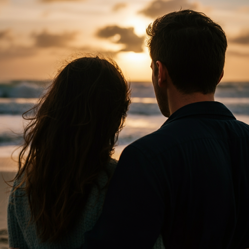 Silhouettes of Love at Sunset