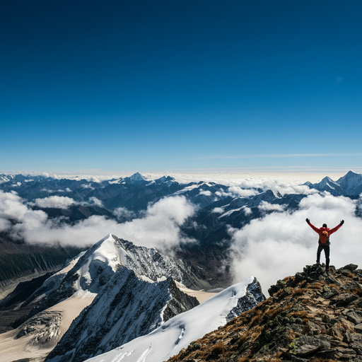 Conquering the Summit: A Hiker’s Moment of Triumph