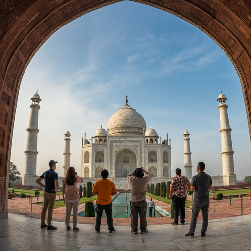 Taj Mahal’s Majesty Framed by Time