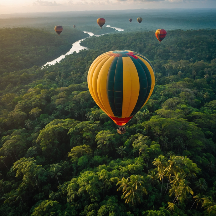 Serene Flight Over a Lush Jungle