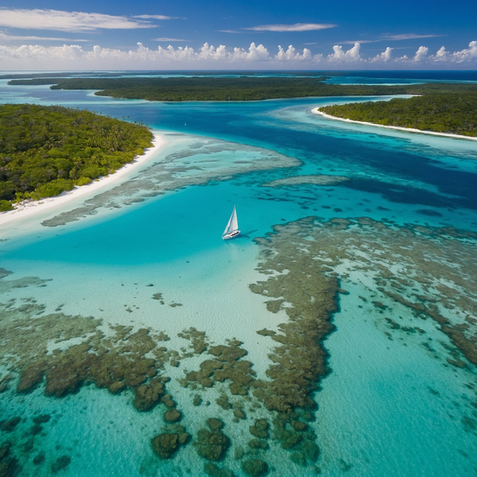 A Tiny Sailboat in a Sea of Turquoise