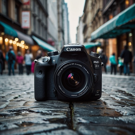 Lost in the City: A Canon Camera’s Moment of Reflection