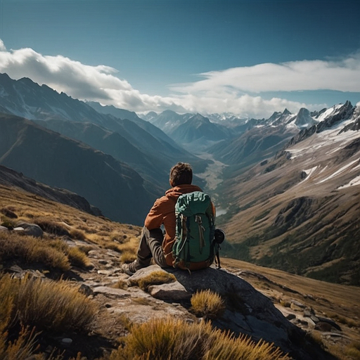 A Moment of Tranquility Amidst Majestic Peaks