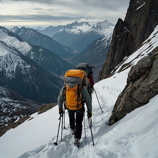 Tiny Hikers Against a Mountainous Majesty