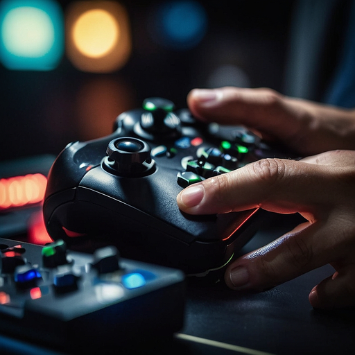 In the Zone: A Gamer’s Hand, Focused and Ready