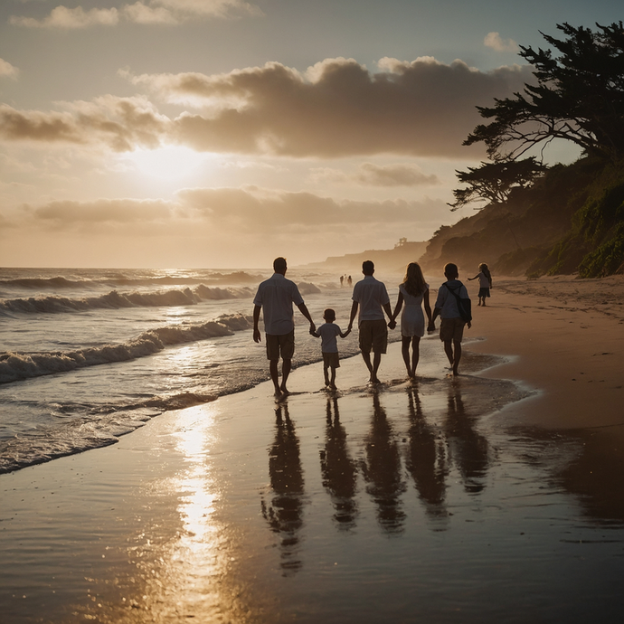 Golden Hour Family Memories on the Beach