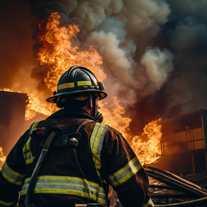 Heroic Stand: Firefighter Faces Down Inferno