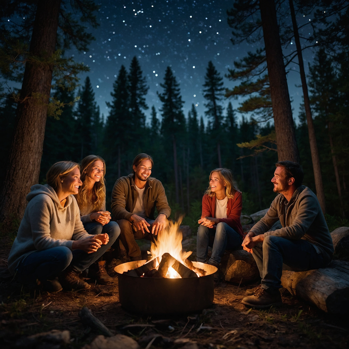 Campfire Tales Under a Starry Sky