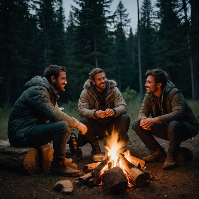 Campfire Camaraderie: A Moment of Warmth and Connection