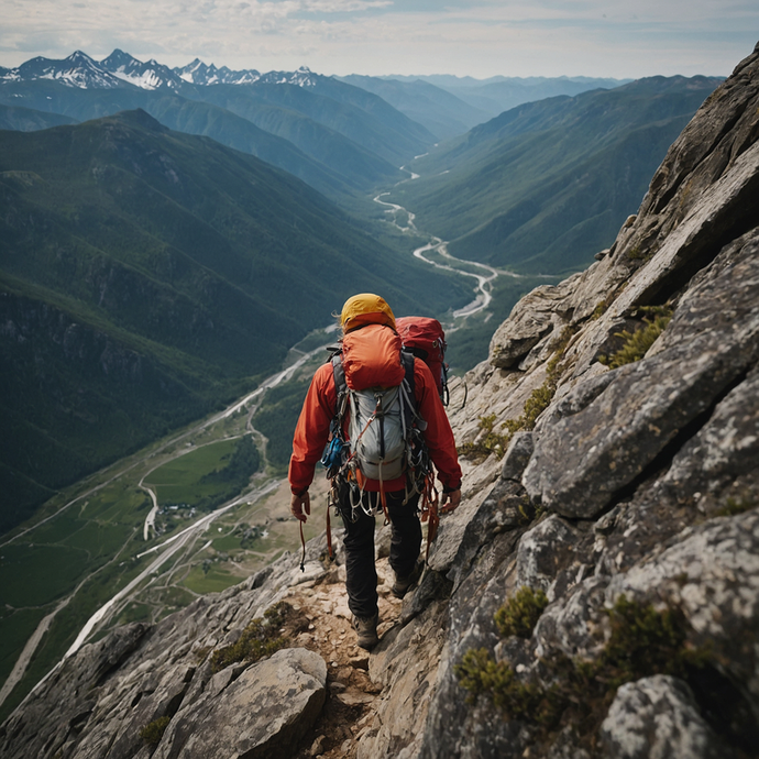 On the Edge of Adventure: A Hiker’s Precarious Journey