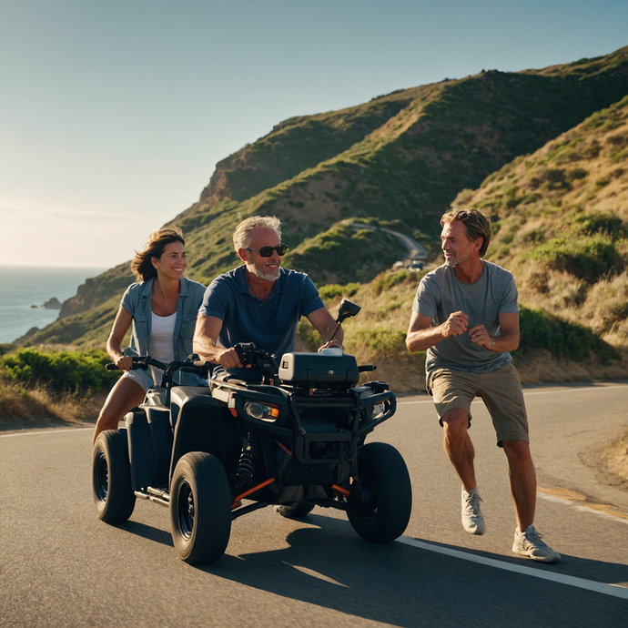 Adventure on the Open Road: A Joyful Ride by the Sea