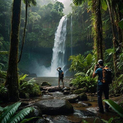 Lost in the Wonder: Capturing the Majesty of a Jungle Waterfall