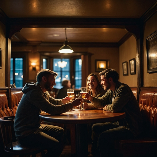 Cheers to Friendship: A Cozy Pub Scene