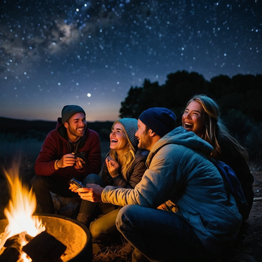 Campfire Nights: Laughter, Stars, and Cozy Vibes