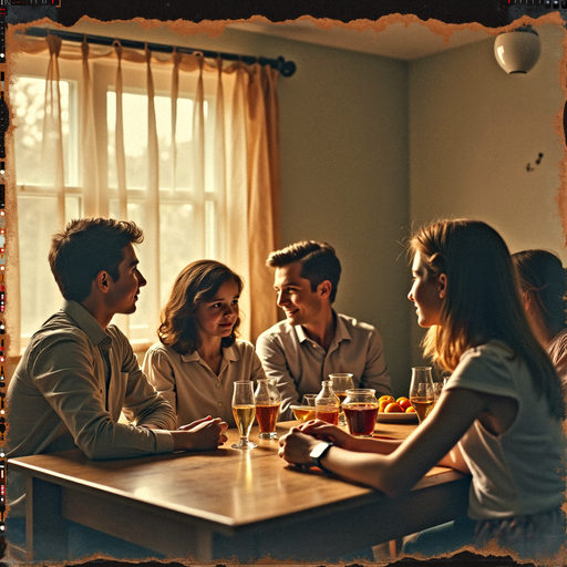 Intimate Family Gathering: A Warm and Cozy Dinner Scene