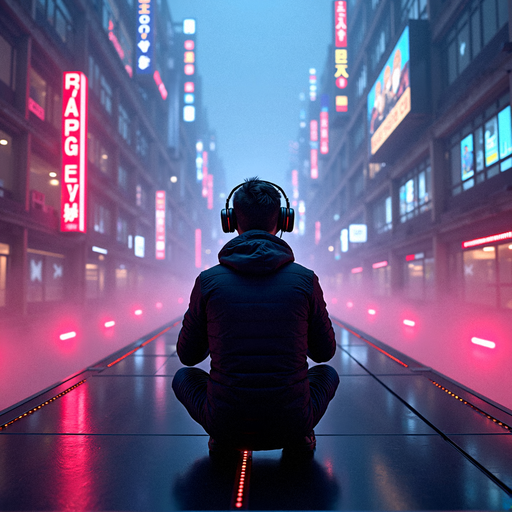 Lost in the Neon Fog: A Cyberpunk Portrait of Solitude