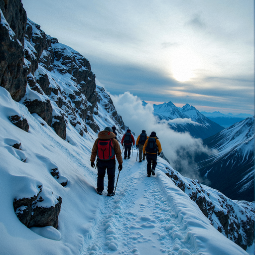 Hiking into the Clouds: A Serene Adventure on the Mountain Ridge