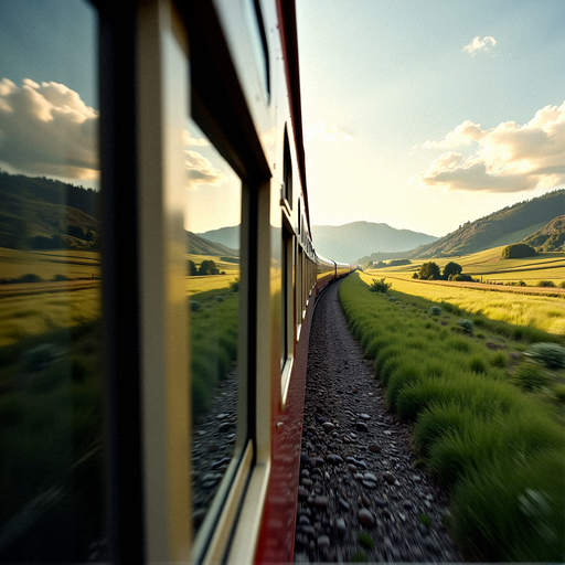 Blurred Landscapes: A Tranquil Train Journey