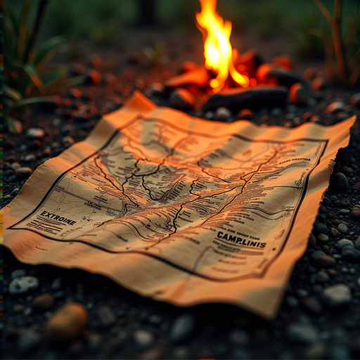 Lost and Found: A Campfire’s Glow Illuminates a Crumbled Map