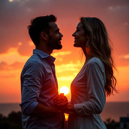 Silhouettes of Love: A Sunset Romance