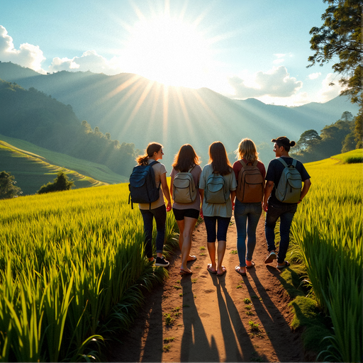 Sunset Serenity: Finding Peace Amidst the Rice Paddies