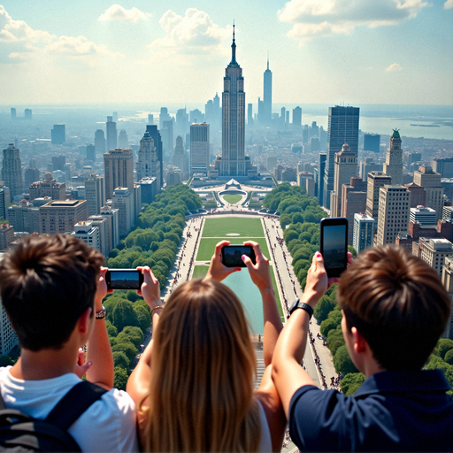 Capturing the City’s Majesty: Tourists Snap Photos of the Empire State Building