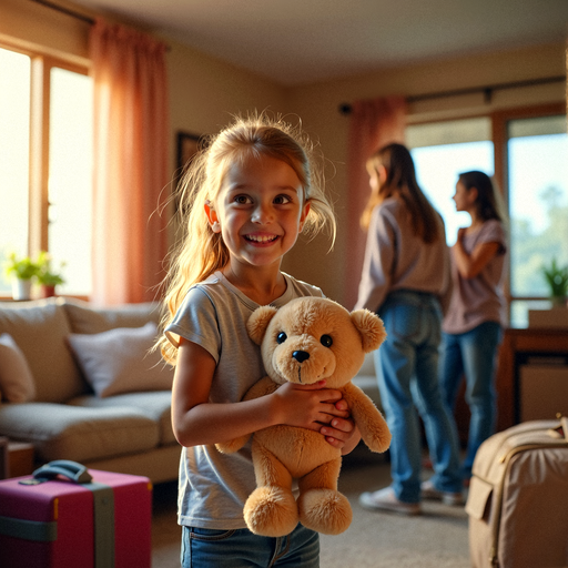 Innocence and Joy: A Moment Captured in a Living Room