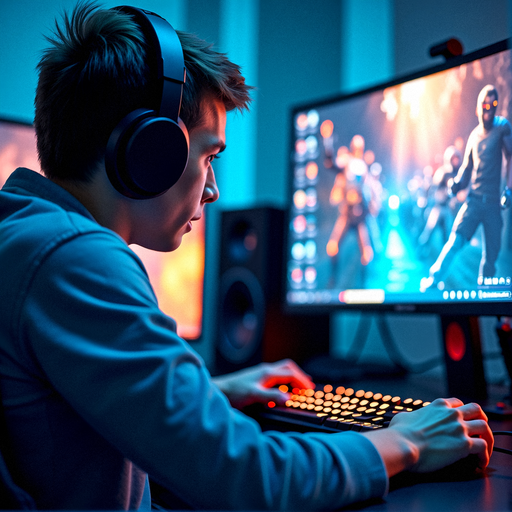 Lost in the Game: A Gamer’s Intense Focus