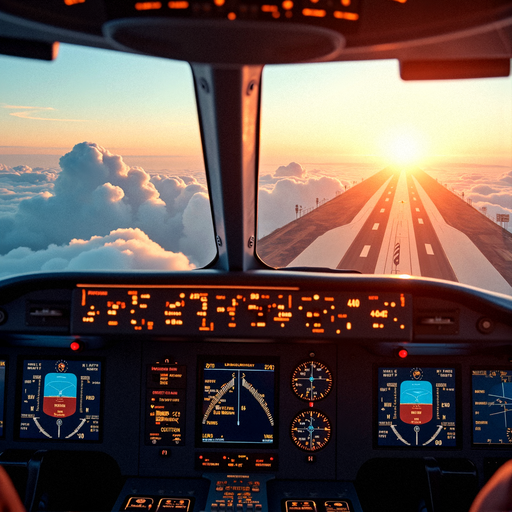 Sunset Runway: A Private Jet’s Dramatic Descent