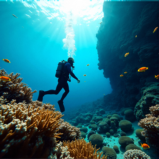 Sunbeams Dance Through a Vibrant Coral Reef