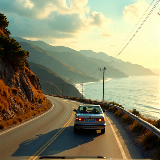 Escape to the Coast: A Serene Drive with Ocean Views