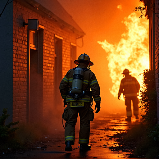 Firefighter Braves Blazing Inferno