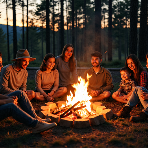 Campfire Gathering: Warmth, Laughter, and Intimacy