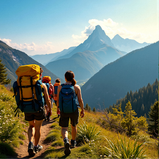 Tiny Hikers, Mighty Mountains: A Breathtaking View