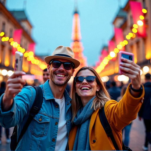 City Lights, City Love: A Selfie Under the Tower