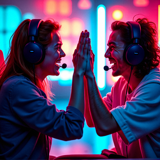 Neon Love: A Moment of Joy and Connection