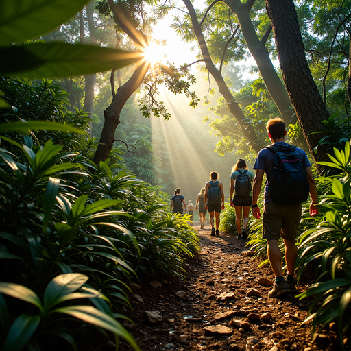 Sun-Dappled Forest Trail: A Serene Hike Through Nature’s Embrace