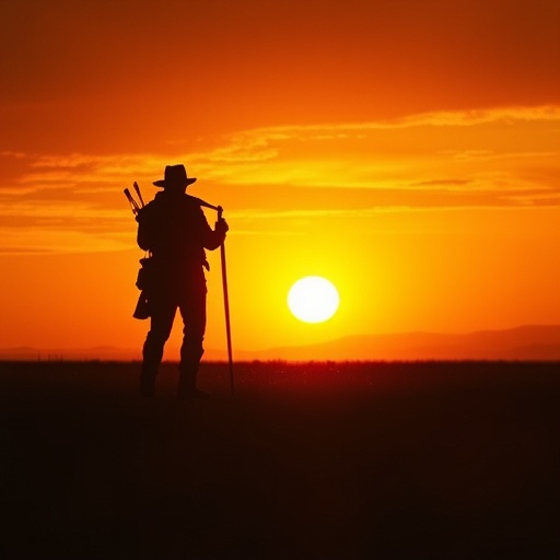 Silhouetted Against the Setting Sun