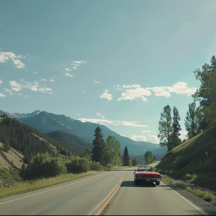 Freedom on the Open Road: A Serene Journey Through Majestic Mountains