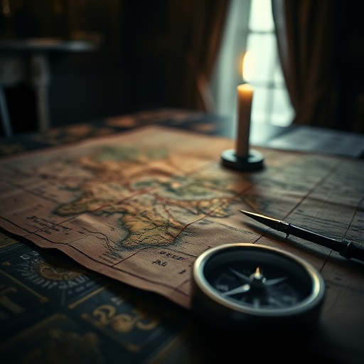 Unveiling the Secrets: A Map Lit by Candlelight