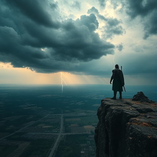 Silhouetted Against the Storm: A Moment of Contemplation